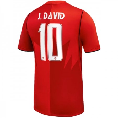 Camisola Canadá J. David 10 Equipamento Principal Mundial de 2026 Manga Curta