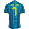 Camisola Colômbia Luis Diaz 7 Equipamento Alternativa Mundial de 2026 Manga Curta
