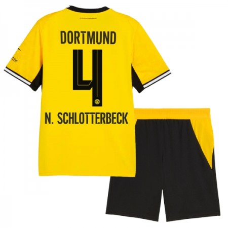 Camisola Borussia Dortmund N. Schlotterbeck 4 Criança Equipamento Principal 2026-27 Manga Curta