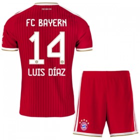 Camisola FC Bayern München Luis Diaz 14 Criança Equipamento Principal 2026-27 Manga Curta