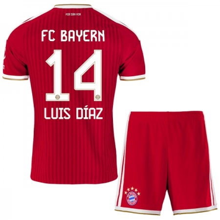 Camisola FC Bayern München Luis Diaz 14 Criança Equipamento Principal 2026-27 Manga Curta
