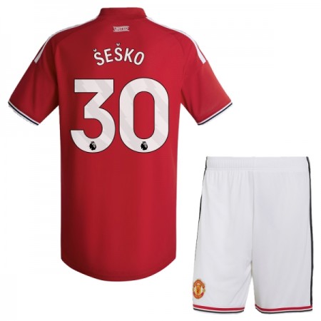 Camisola Manchester United Sesko 30 Criança Equipamento Principal 2026-27 Manga Curta