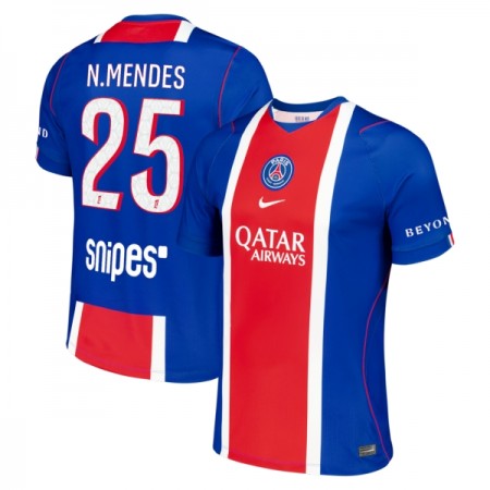 Camisola Paris Saint-Germain Nuno Mendes 25 Equipamento Principal 2026-27 Manga Curta