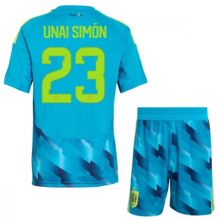 Camisola Espanha Unai Simon 23 Guarda Redes Criança Mundial de 2026 Manga Curta