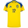 Camisola Suécia Gyokeres 17 Equipamento Principal Mundial de 2026 Manga Curta