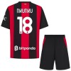 Camisola AC Milan Nkunku 18 Criança Equipamento Principal 2026-27 Manga Curta