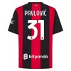 Camisola AC Milan Pavlovic 31 Equipamento Principal 2026-27 Manga Curta