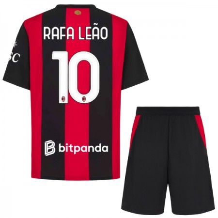Camisola AC Milan Rafael Leao 10 Criança Equipamento Principal 2026-27 Manga Curta