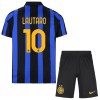Camisola Inter de Milão Lautaro 10 Criança Equipamento Principal 2026-27 Manga Curta