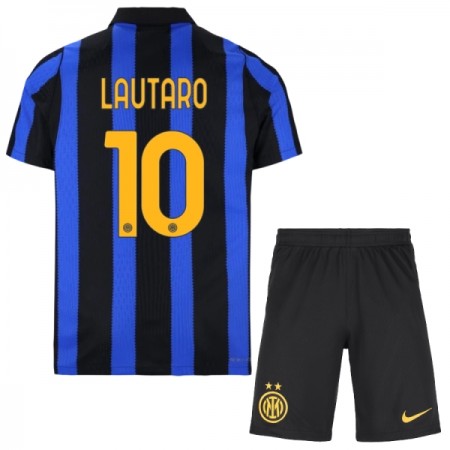 Camisola Inter de Milão Lautaro 10 Criança Equipamento Principal 2026-27 Manga Curta