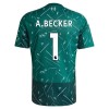 Camisola Liverpool A. Becker 1 Guarda Redes Equipamento Principal 2026-27 Verde Manga Curta