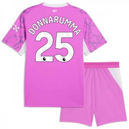 Camisola Manchester City Donnarumma 25 Guarda Redes Criança Equipamento Alternativa 2026-27 Rosa Manga Curta