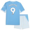 Camisola Manchester City Haaland 9 Criança Equipamento Principal 2026-27 Manga Curta