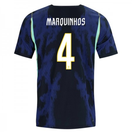 Camisola Brasil Marquinhos 4 Equipamento Alternativa Mundial de 2026 Manga Curta