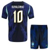 Camisola Brasil Ronaldinho 10 Criança Equipamento Alternativa Mundial de 2026 Manga Curta