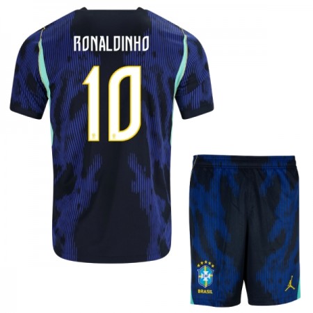 Camisola Brasil Ronaldinho 10 Criança Equipamento Alternativa Mundial de 2026 Manga Curta