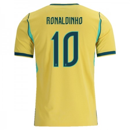Camisola Brasil Ronaldinho 10 Equipamento Principal Mundial de 2026 Manga Curta