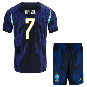 Camisola Brasil Vini JR. 7 Criança Equipamento Alternativa Mundial de 2026 Manga Curta
