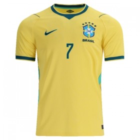 Camisola Brasil Vini JR. 7 Criança Equipamento Principal Mundial de 2026 Manga Curta