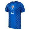 Camisola Croácia Gvardiol 4 Criança Equipamento Alternativa Mundial de 2026 Manga Curta