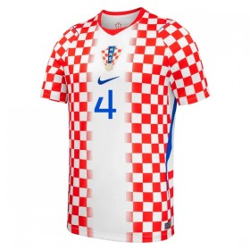 Camisola Croácia Gvardiol 4 Criança Equipamento Principal Mundial de 2026 Manga Curta
