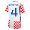 Camisola Croácia Gvardiol 4 Criança Equipamento Principal Mundial de 2026 Manga Curta