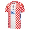 Camisola Croácia Perišić 14 Criança Equipamento Principal Mundial de 2026 Manga Curta