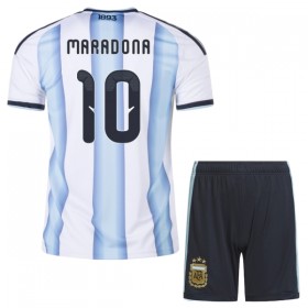 Camisola Argentina Maradona 10 Criança Equipamento Principal Mundial de 2026 Manga Curta
