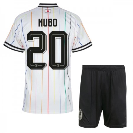 Camisola Japão Kubo 20 Criança Equipamento Alternativa Mundial de 2026 Manga Curta