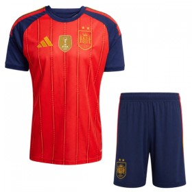 Camisola Espanha 2 Stars Criança Equipamento Principal Mundial de 2026 Manga Curta