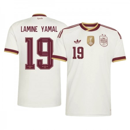 Camisola Espanha 2 Stars Lamine Yamal 19 Equipamento Alternativa Mundial de 2026 Manga Curta Camisola Espanha 2 Stars Lamine Yamal 19 Equipamento Alternativa Mundial de 2026 Manga Curta