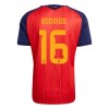 Camisola Espanha 2 Stars Rodrigo 16 Criança Equipamento Principal Mundial de 2026 Manga Curta