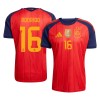 Camisola Espanha 2 Stars Rodrigo 16 Equipamento Principal Mundial de 2026 Manga Curta