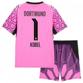 Camisola Borussia Dortmund Kobel 1 Guarda Redes Criança Equipamento Alternativa 2026-27 Rosa Manga Curta