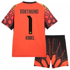 Camisola Borussia Dortmund Kobel 1 Guarda Redes Criança Equipamento Principal 2026-27 Laranja Manga Curta
