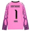 Camisola Borussia Dortmund Kobel 1 Guarda Redes Equipamento Alternativa 2026-27 Rosa Manga Comprida