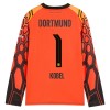 Camisola Borussia Dortmund Kobel 1 Guarda Redes Equipamento Principal 2026-27 Laranja Manga Comprida