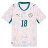 Camisola Senegal Sarr 18 Equipamento Principal Mundial de 2026 Manga Curta