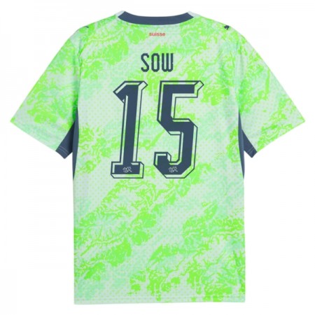 Camisola Suíça Djibril Sow 15 Equipamento Alternativa Mundial de 2026 Manga Curta