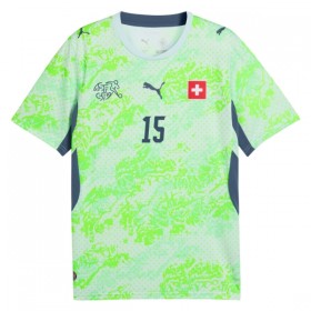 Camisola Suíça Djibril Sow 15 Equipamento Alternativa Mundial de 2026 Manga Curta