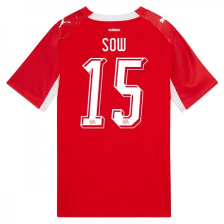 Camisola Suíça Djibril Sow 15 Equipamento Principal Mundial de 2026 Manga Curta