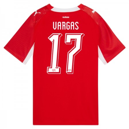 Camisola Suíça Vargas 17 Equipamento Principal Mundial de 2026 Manga Curta