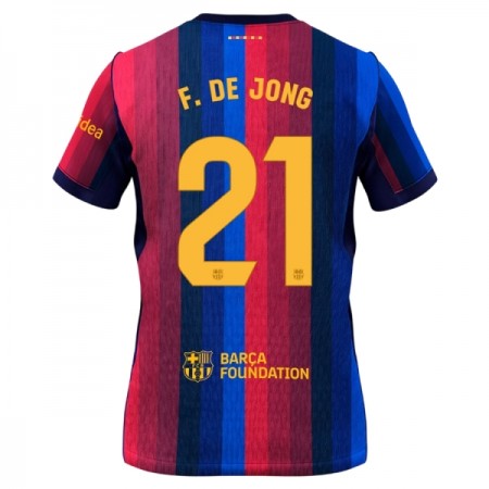 Camisola FC Barcelona Frenkie de Jong 21 Equipamento Principal 2026-27 Manga Curta Camisola FC Barcelona Frenkie de Jong 21 Equipamento Principal 2026-27 Manga Curta