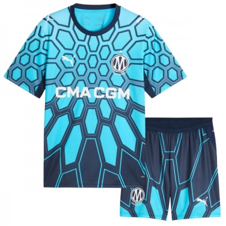 Camisola Olympique de Marseille Criança Equipamento Alternativa 2026-27 Azul Manga Curta