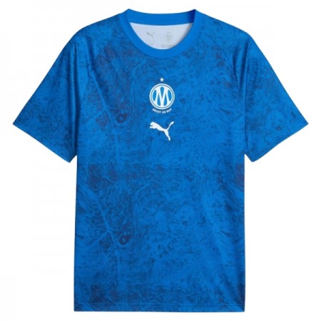 Camisola Olympique de Marseille Pre-Match 2026-27 Azul Manga Curta Camisola Olympique de Marseille Pre-Match 2026-27 Azul Manga Curta
