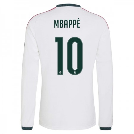 Camisola Real Madrid Mbappé 10 Equipamento Principal 2026-27 Manga Comprida