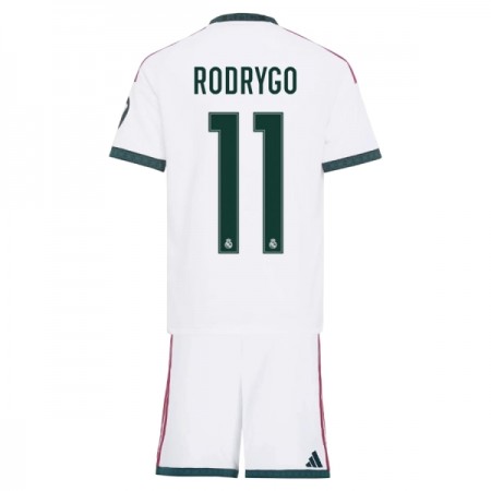 Camisola Real Madrid Rodrygo 11 Criança Equipamento Principal 2026-27 Manga Curta