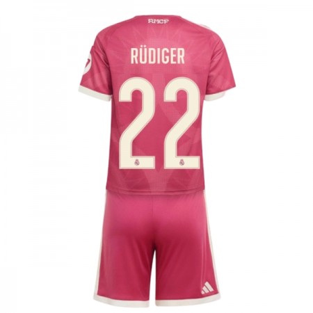 Camisola Real Madrid Rudiger 22 Criança Equipamento 3ª 2026-27 Manga Curta