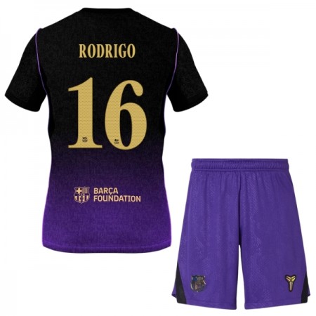 Camisola FC Barcelona Rodrigo 16 Criança Equipamento Alternativa 2026-27 Manga Curta