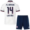 Camisola FC Bayern München Luis Diaz 14 Criança Equipamento Alternativa 2026-27 Manga Curta